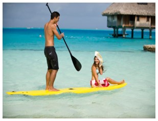 Snorkeling equipment, paddle boards or pedalos included