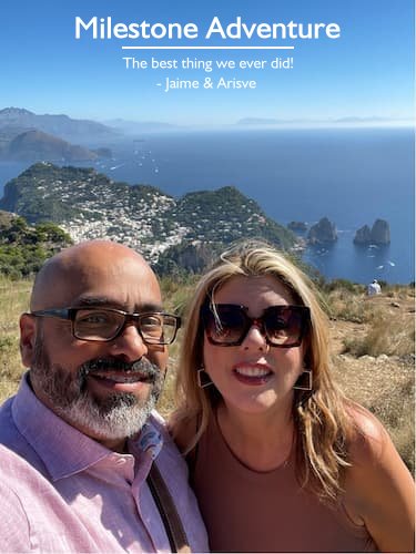 Jaime & Arisve's romantic Italy trip to Amalfi Coast, 50th birthday and 30th anniversary – Carefree romantic vacation Italy