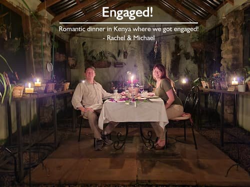 Romantic proposal trip at Giraffe Manor, Kenya